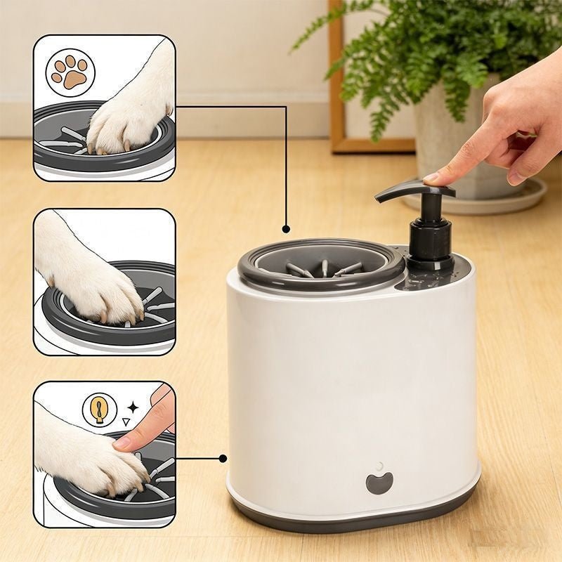 2-in-1 Electric Pet Paw Cleaner & Foot Bath Cup - SqueakyPet