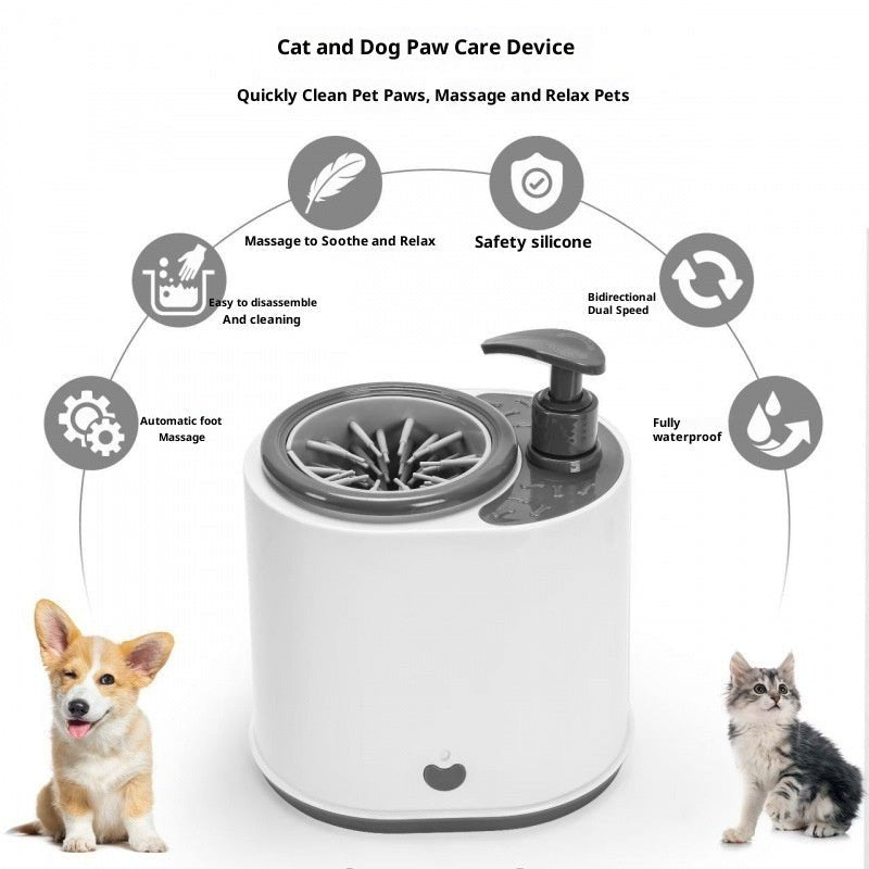 2-in-1 Electric Pet Paw Cleaner & Foot Bath Cup - SqueakyPet