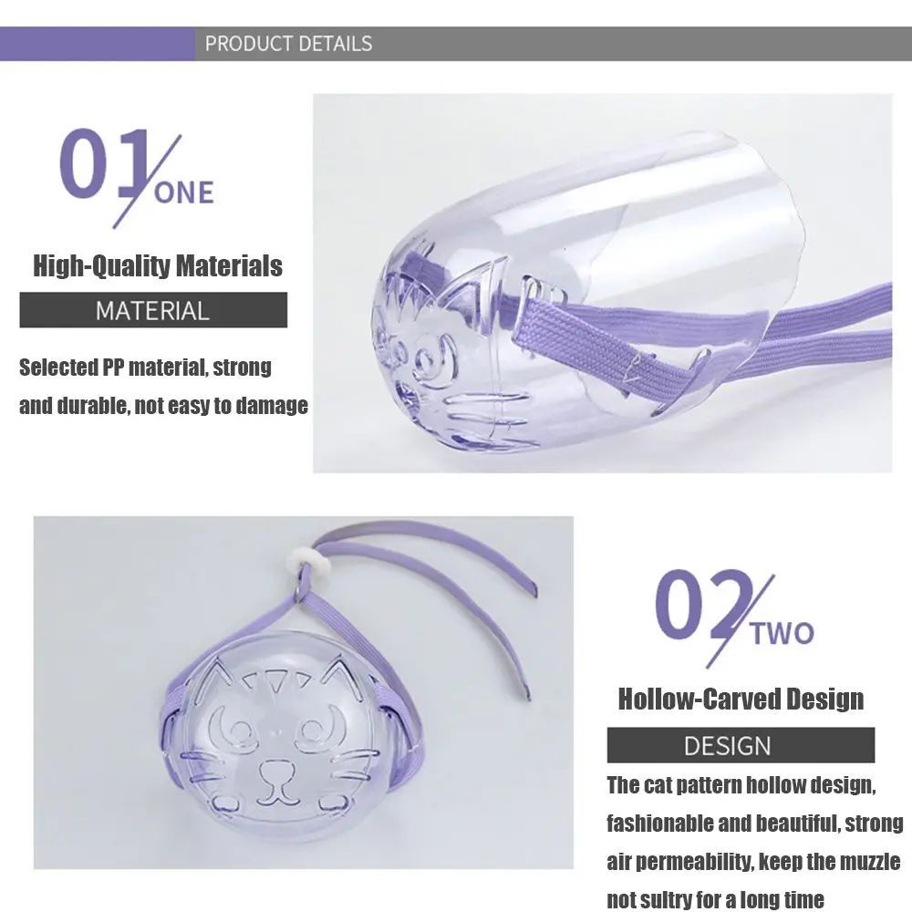 Adjustable Cat Muzzle Anti-Bite Grooming Mask for Bathing & Nail Trims - SqueakyPet