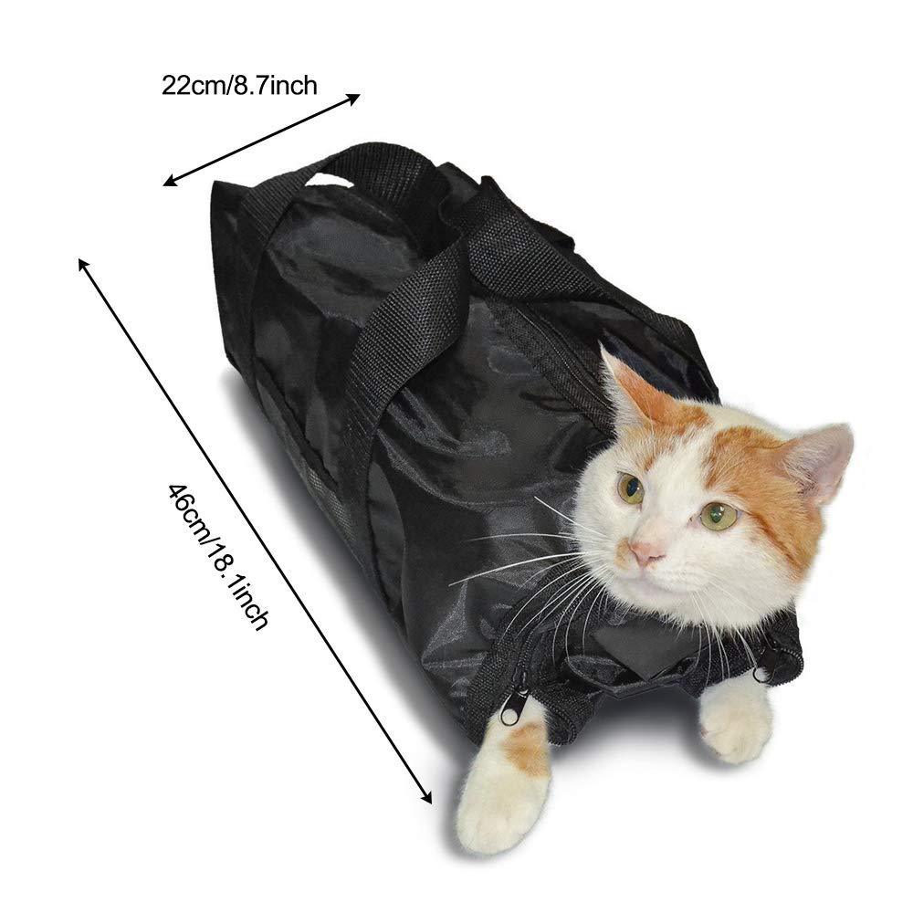 Cat Bath Bag – Anti-Scratch Restraint Bag for Washing, Grooming & Medicine - SqueakyPet
