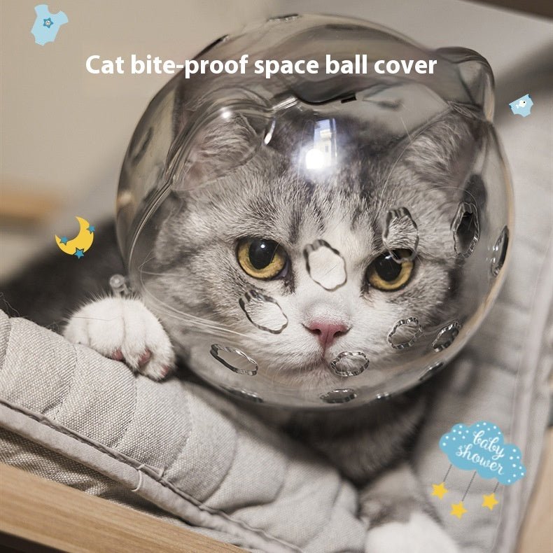 Cat Bath Head Cover - Anti-Bite & Anti-Scratch Pet Grooming Muzzle Collar - SqueakyPet