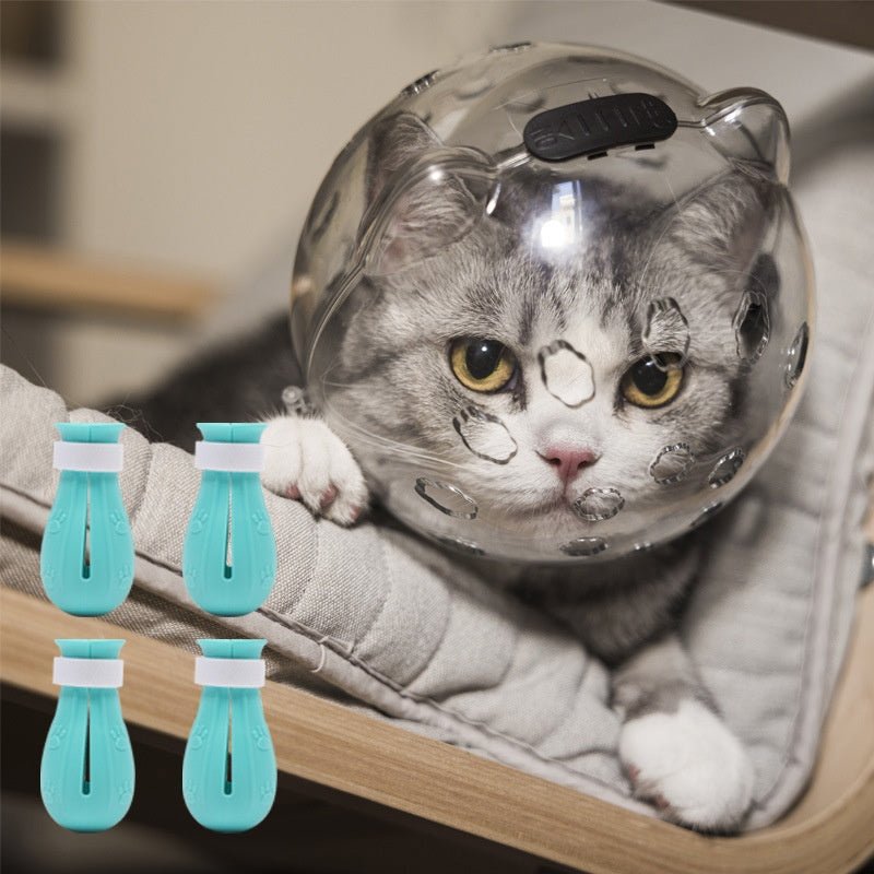 Cat Bath Head Cover - Anti-Bite & Anti-Scratch Pet Grooming Muzzle Collar - SqueakyPet