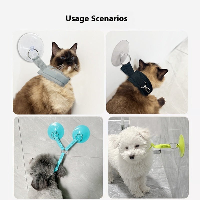 Cat Bath Holder - Anti-Scratch Nylon Bathing Restraint for Cats & Small Dogs - SqueakyPet
