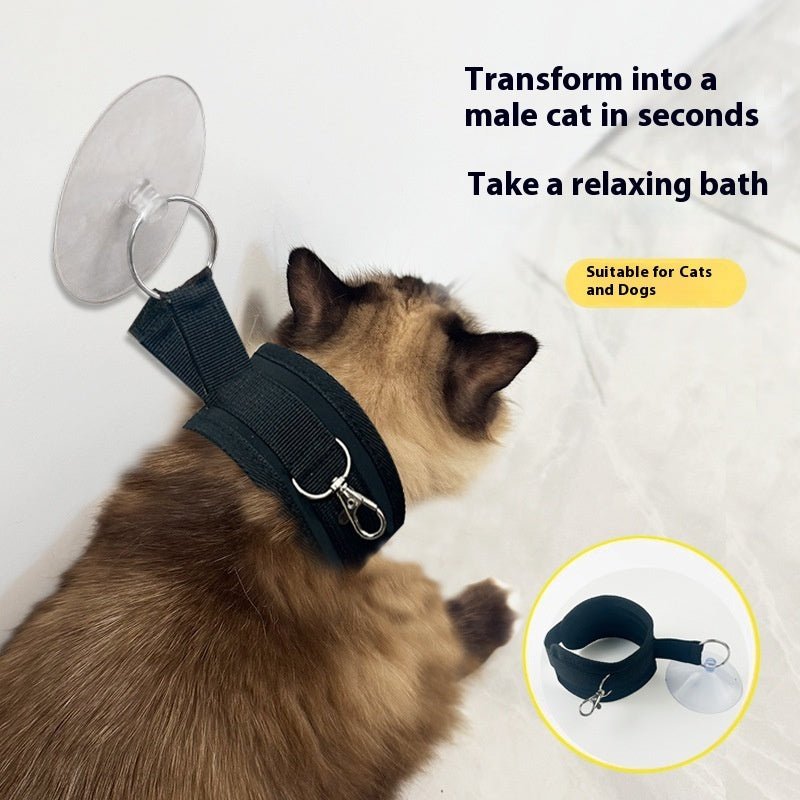 Cat Bath Holder - Anti-Scratch Nylon Bathing Restraint for Cats & Small Dogs - SqueakyPet