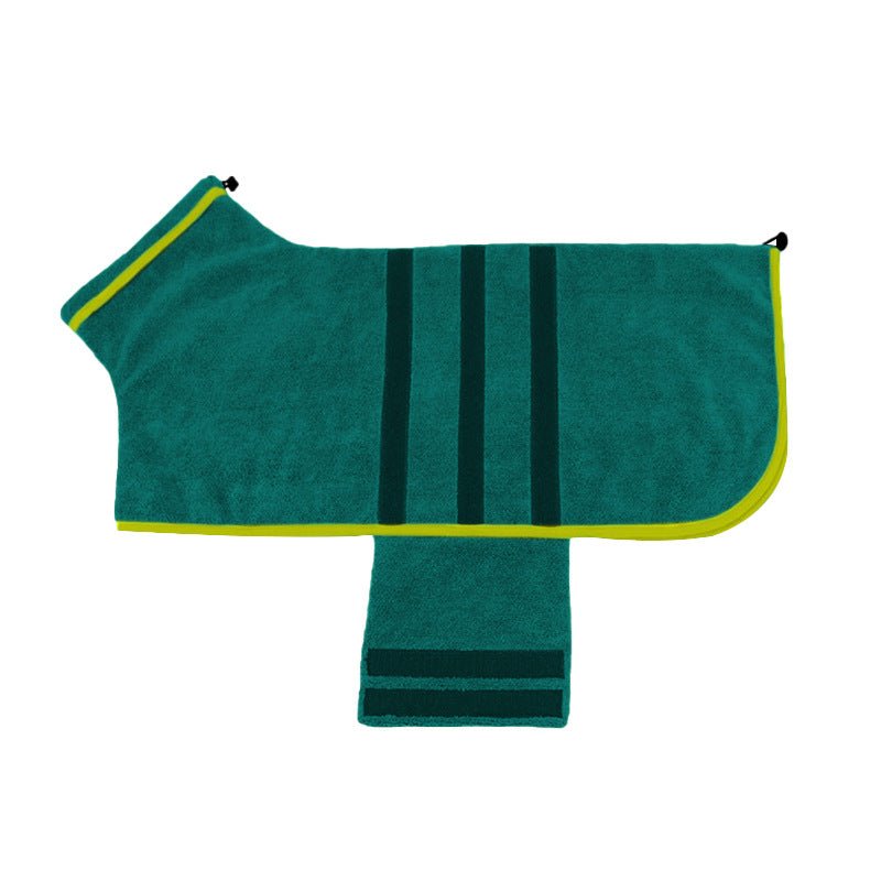 Cozy Adjustable Pet Bathrobe - Absorbent Drying Towel for Dogs & Cats - SqueakyPet