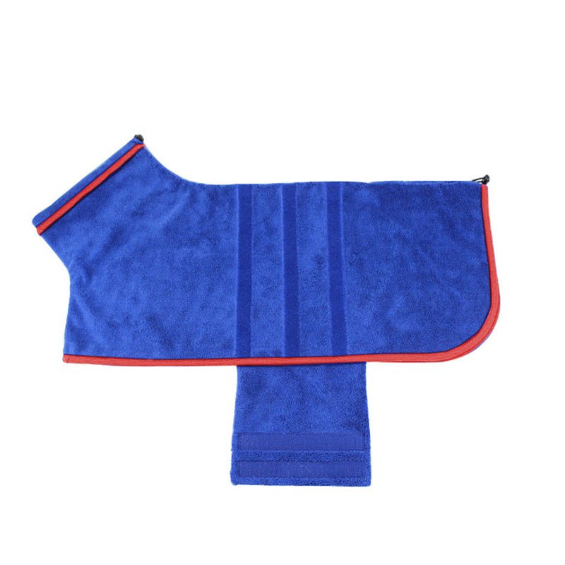 Cozy Adjustable Pet Bathrobe - Absorbent Drying Towel for Dogs & Cats - SqueakyPet