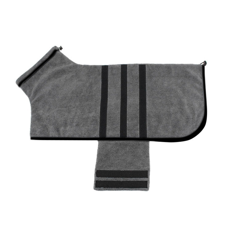 Cozy Adjustable Pet Bathrobe - Absorbent Drying Towel for Dogs & Cats - SqueakyPet