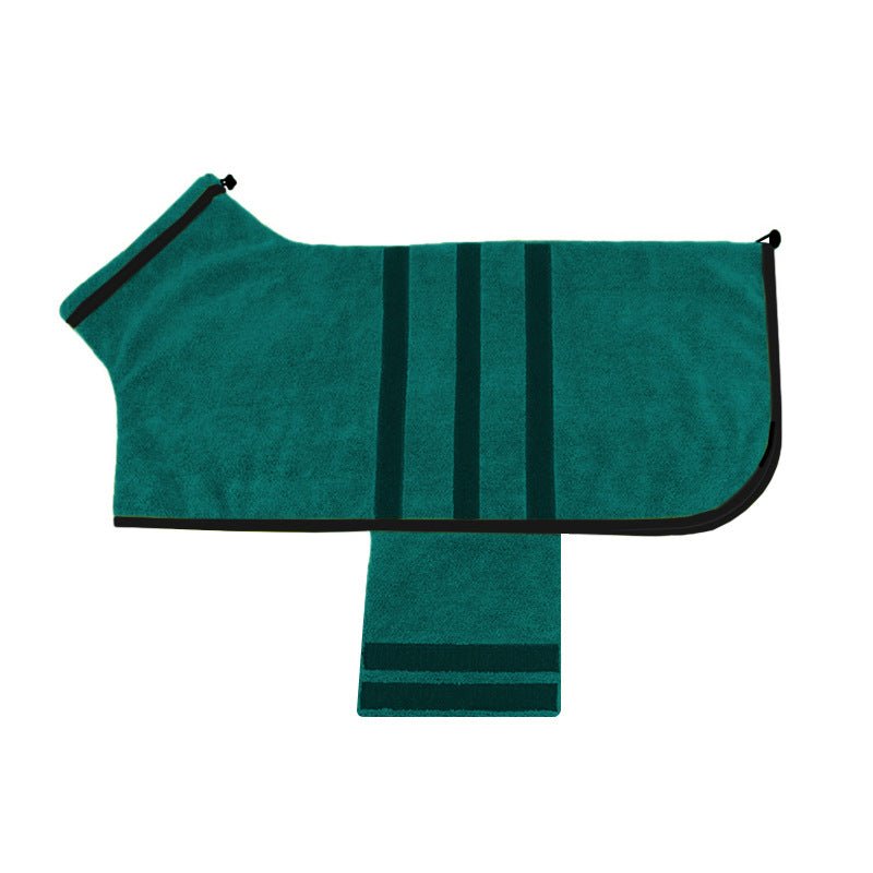 Cozy Adjustable Pet Bathrobe - Absorbent Drying Towel for Dogs & Cats - SqueakyPet