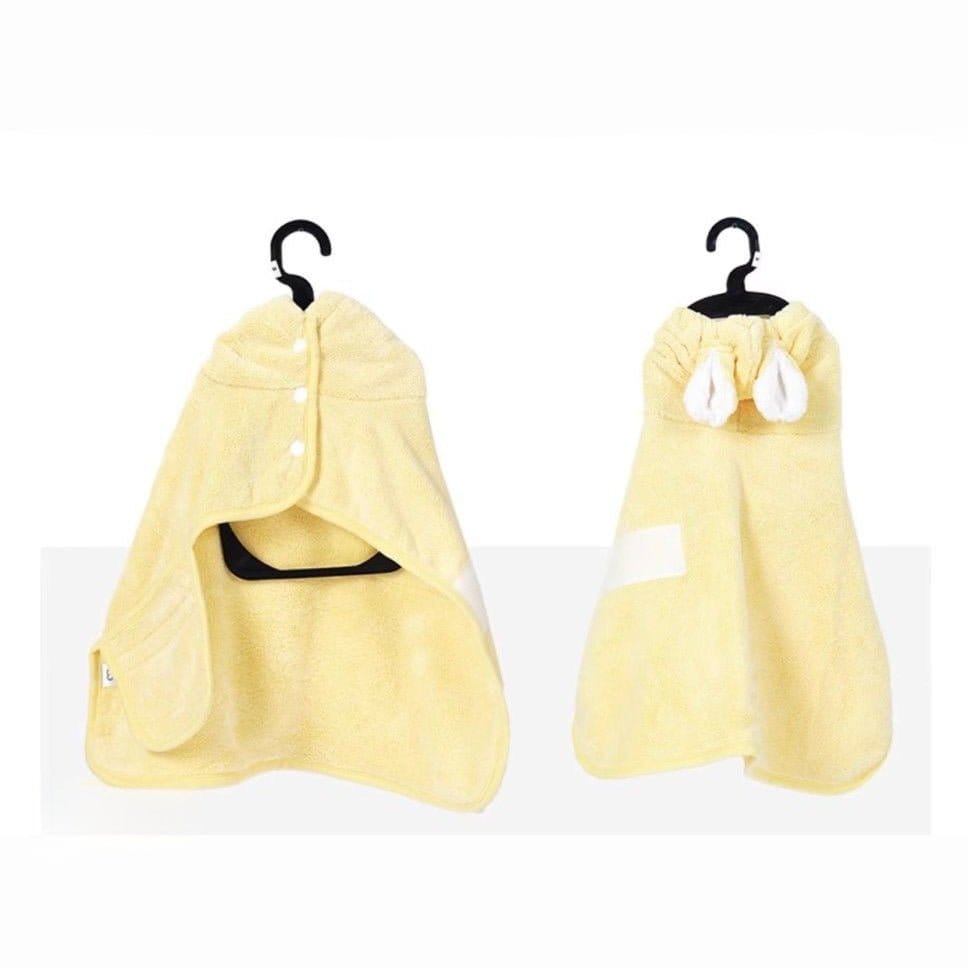 Cozy Hooded Pet Bathrobe – Fast-Drying Absorbent Towel Wrap for Dogs & Cats - SqueakyPet