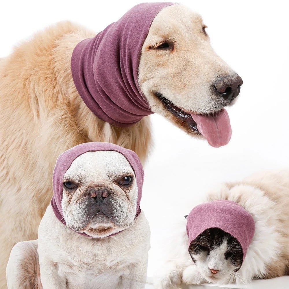 Cozy Pet Calming Ear Muffs - Anti-Noise Soft Warm Earmuff Hood for Dogs & Cats - SqueakyPet