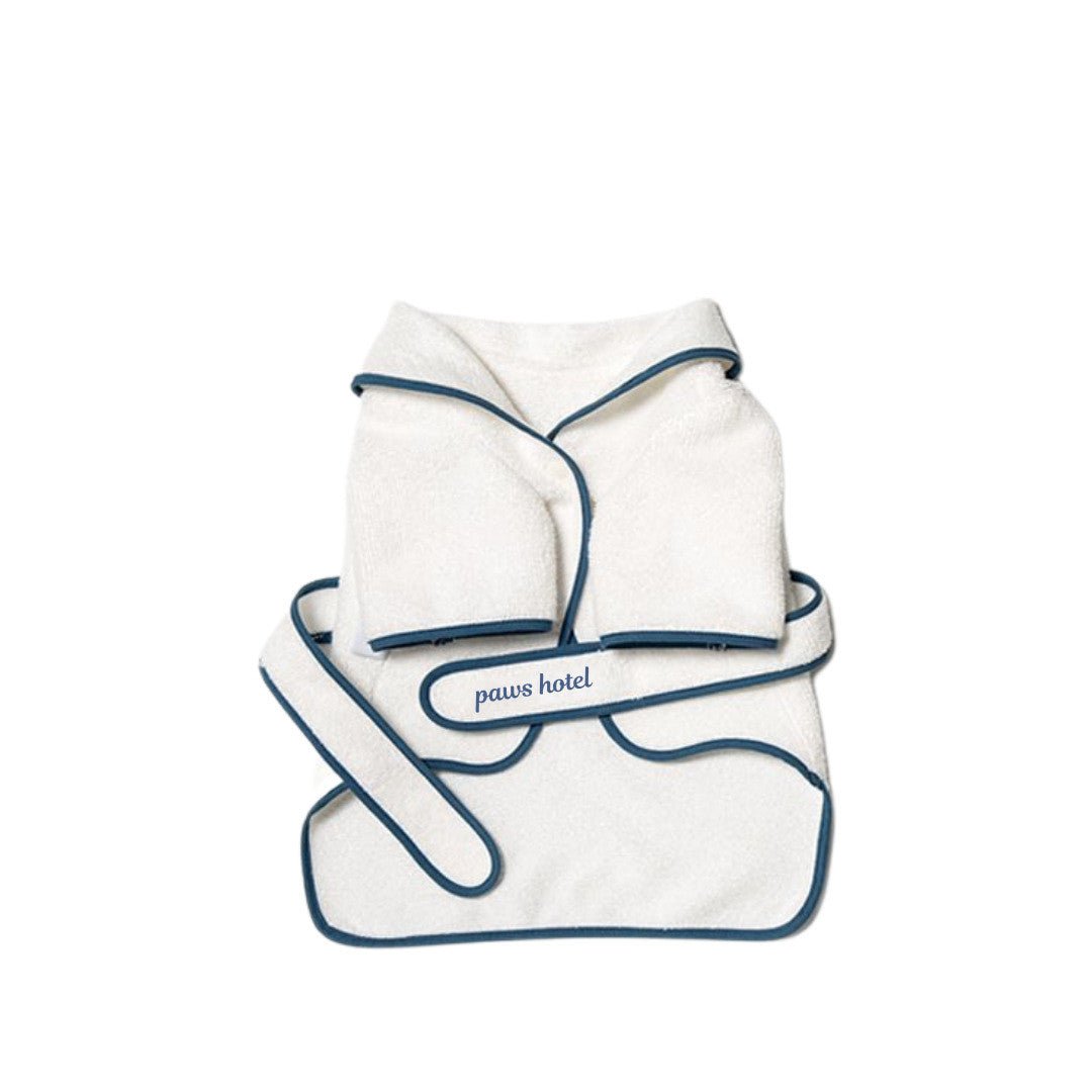 Cozy Pet Spa Bathrobe Set - Hotel-Style Bath Towel & Slippers Photo Props - SqueakyPet