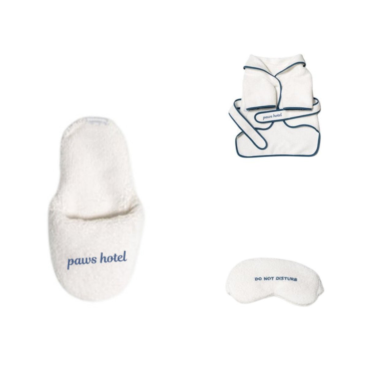 Cozy Pet Spa Bathrobe Set - Hotel-Style Bath Towel & Slippers Photo Props - SqueakyPet