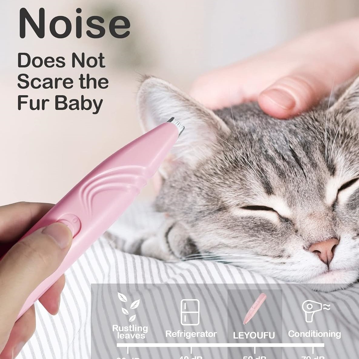 Dog Paw Trimmer For Grooming Cordless Electric Small Pet Grooming Clippers Hair Trimmer For Dogs Cats Low Noise For Trimming Pet's Hair Around Paws, Eyes Ears Face Rump - SqueakyPet