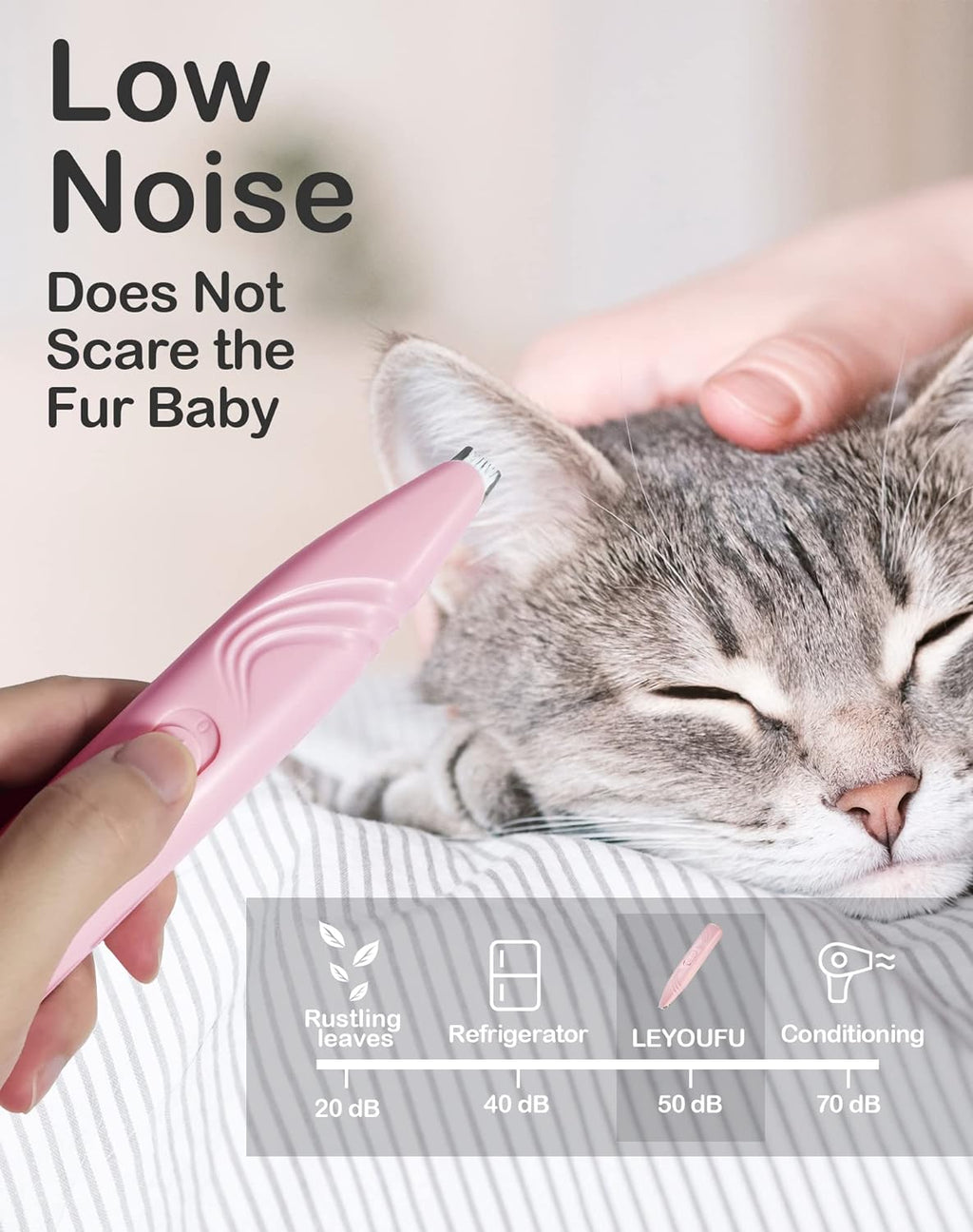 Dog Paw Trimmer For Grooming Cordless Electric Small Pet Grooming Clippers Hair Trimmer For Dogs Cats Low Noise For Trimming Pet's Hair Around Paws, Eyes Ears Face Rump - SqueakyPet