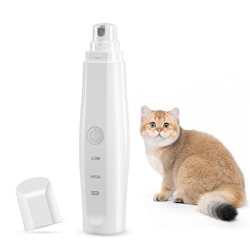 Electric Pet Nail Grinder – Quiet USB Rechargeable Manicure Tool for Dogs & Cats - SqueakyPet