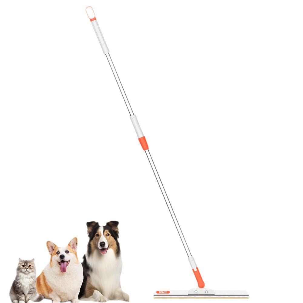 Long-Handled Pet Hair Removal Brush - Cat & Dog Grooming Tool - SqueakyPet