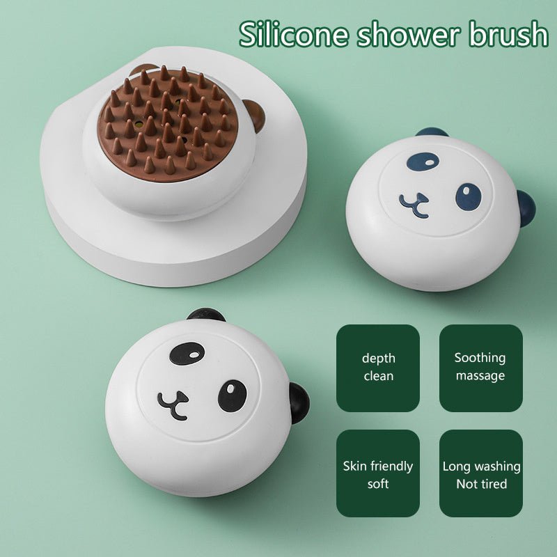 Panda Silicone Pet Massage Bath Brush - SqueakyPet