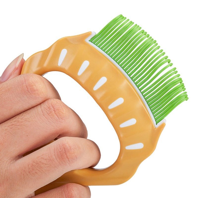 Shell-Shaped Pet Hair Remover Comb – Massage Deshedding Brush for Dogs & Cats - SqueakyPet