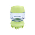 Silicone Pet Bath Brush with Shampoo Dispenser - Double-Sided Massage Brush for Cats & Dogs - SqueakyPet