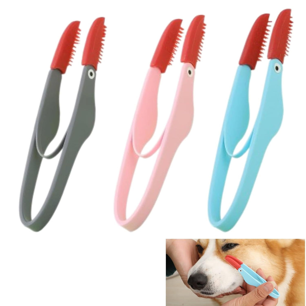 Soft Silicone Pet Tear Stain Remover Brush - Cat & Dog Eye Cleaning Comb - SqueakyPet