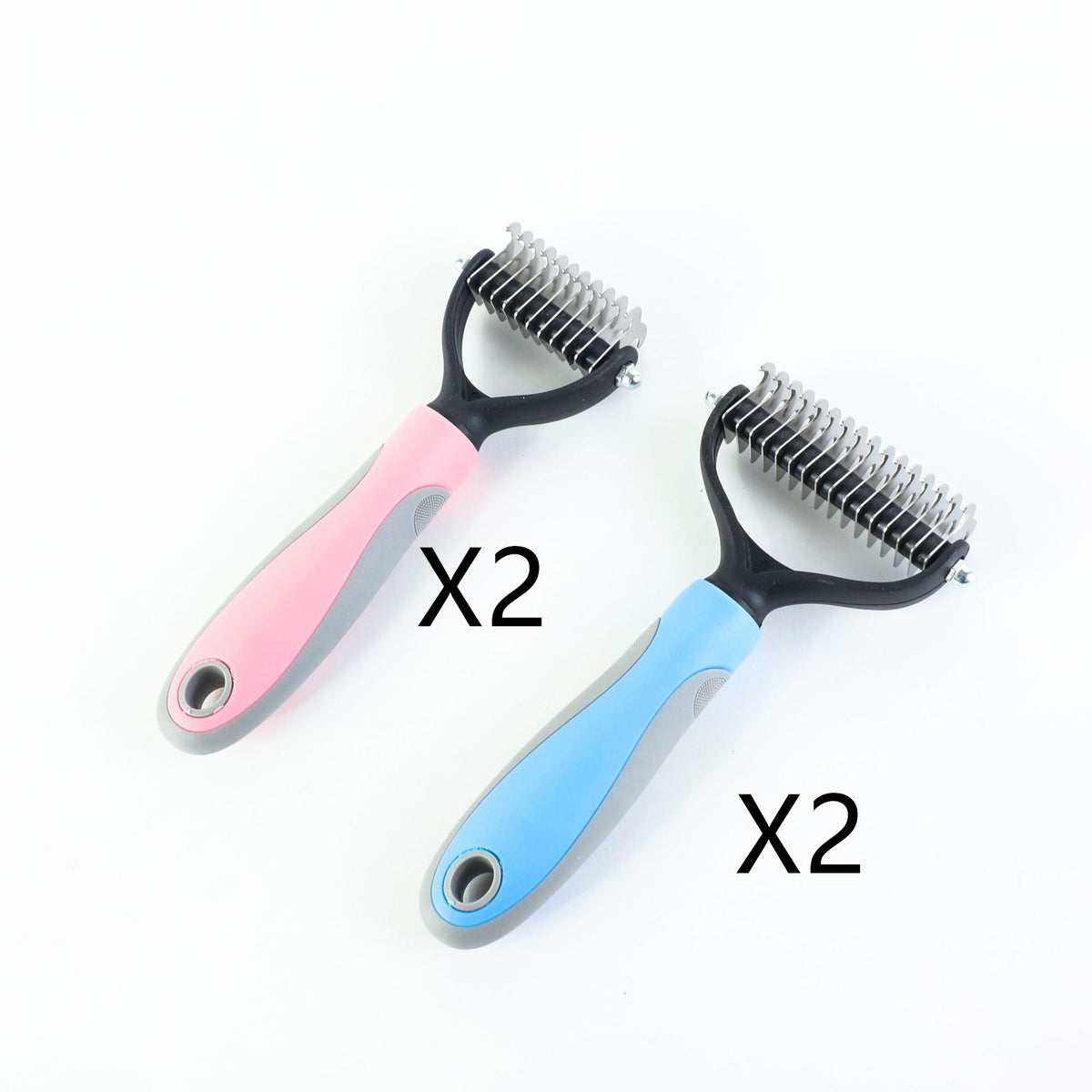 Stainless Double-sided Pet Brush Hair Removal Comb Grooming Dematting Dog Grooming Shedding Tools - SqueakyPet